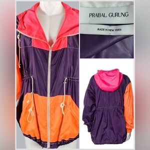 Prabal Gurung Luxury Colorblock windbreaker- S